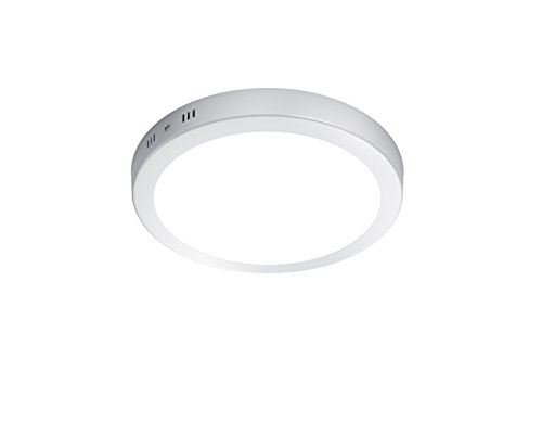 Trio leuchten plafonnier led cento, nickel mat acrylique blanc, blanc, 22,5 cm