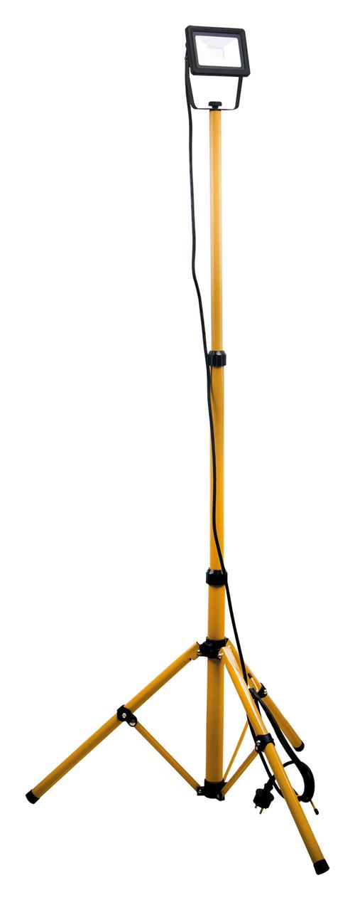 Elexity Jaune Zenitech - Projecteur Led Sur Trépied 1X20w Pour Chantier - Ip65