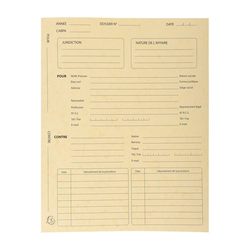 Exacompta Paquet de 25 dossiers de procédure carte lustrée 25x32cm - vue 3