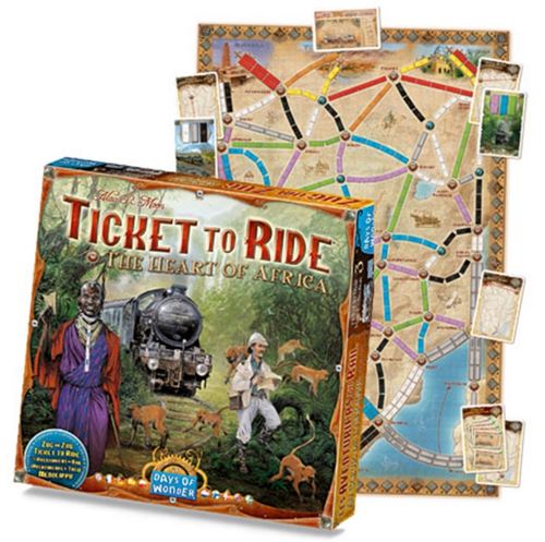 Jeu de stratégie Les Aventuriers du Rail Au cœur de l'Afrique Map Collection 3