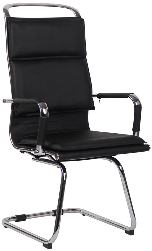 Chaise de visiteur Bedford , Noir /Similicuir