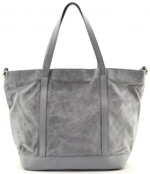 OH MY BAG Sac porté épaule Cuir porté épaule main bandoulière et de travers Femmes en véritable cuir fabriqué en Italie - modèle IRUPU Gris clair