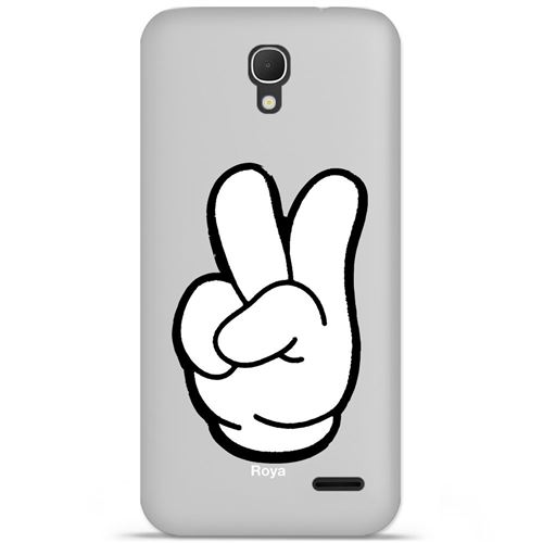 Coque en silicone Orange Roya - Swag Hand Blanc
