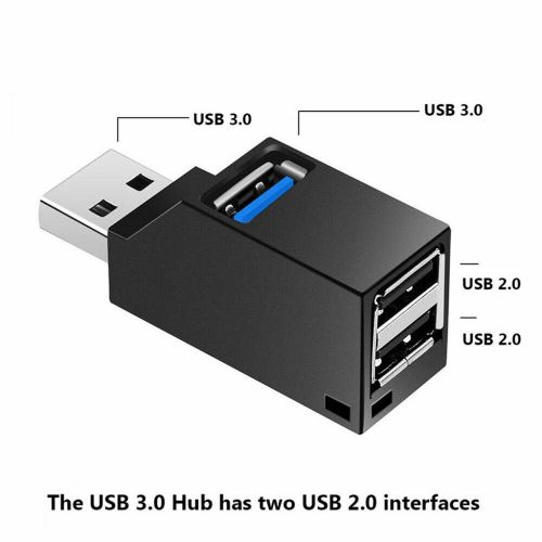 2X 3 Port Mini Usb 3.0 Hub High Speed ​​Hub Splitter Box Pour Pc Portable  Pour Ordinateur Portable MK3727