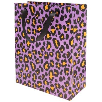 Sac cadeau en papier - Motif Léopard Violet/Orange - 32 x 26 x 12 cm - 1  pce - Pochette papier et sac cadeaux - Achat & prix | fnac