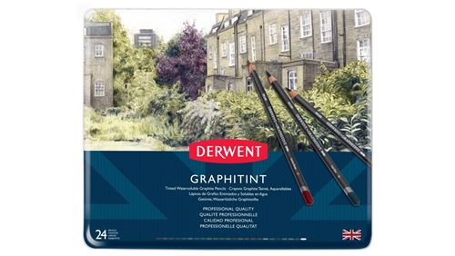 Derwent Graphitint - Coffret 24 crayons graphite aquarellables