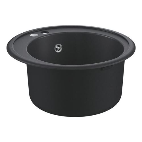 GROHE Kompositspüle K200 31656 1 Becken rund Durchmesser 510 mm granit schwarz, 31656AP0 31656AP0