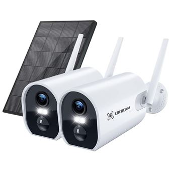 20€ sur COCOCAM 2K 3MP Caméra Surveillance WiFi Solaire Extérieure sans Fil  Caméra IP WiFi avec Batterie Rechargeable 5200mAh Détection Humaine PIR  Audio Bidirectionnel Carte SD/Cloud-Speicher IP66(2 Pièces) - Caméra de  surveillance 