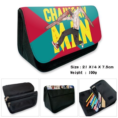 Trousse à crayon Chainsaw Man pour Garçon et Filles (PC5722) 21x14x7.5 cm Multicolore