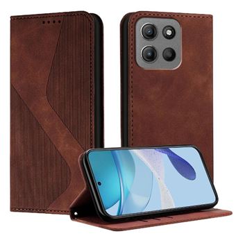 Coque pour Motorola MOTO G15/G15 Power Housse en Cuir Portefeuilleavec Magnétique De Fentes Pour Cartes Portefeuille Flip Étui à Rabat Case ZURSANA Marron - 1