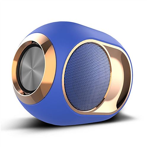 Enceinte sans fil Bluetooth portable-bleu