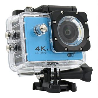 Caméra Étanche 4K Sport Ecran LCD 2' Pouces Option Slow Motion Wi-Fi HDMI Bleu + SD 16Go YONIS - 1