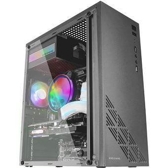 MARS GAMING Boitier Moyen Tour ATX MC100 RGB avec panneau vitré (Noir) - 1