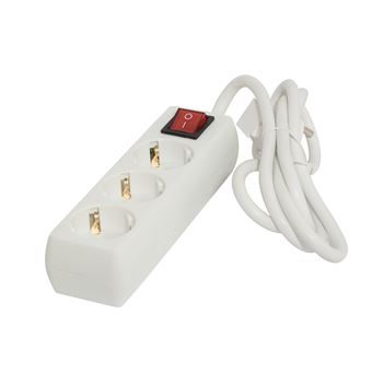 Bloc Multiprise Schuko Standard 3X16A, Avec Interrupteur, Câble De 1M