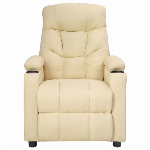 vidaXL - Fauteuil inclinable - Fauteuil de relaxation - Crème - Image 2