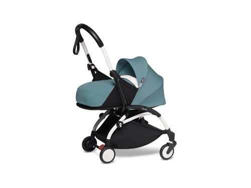 Babyzen - Poussette YOYO2 cadre blanc pack 0+ bleu aqua