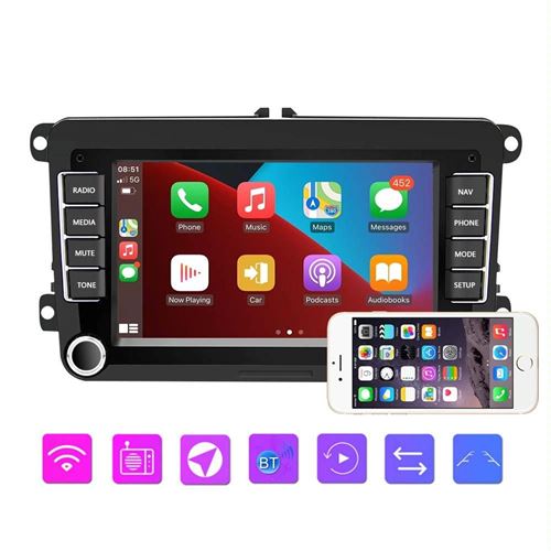Autoradio Android 7 Pouces Avec CarPlay Sans Fil Et GPS Intégré YONIS