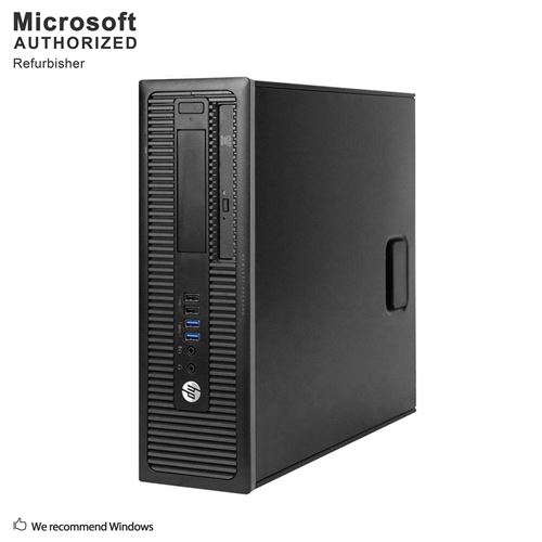 PC Unité centrale Hp EliteDesk 800 G1 SFF Desktop - Intel Core i7-4770 Turbo 3.9 GHz - RAM 16 Go - SSD 1 To - DVD - USB WiFi - DP - VGA - Windows 10 P