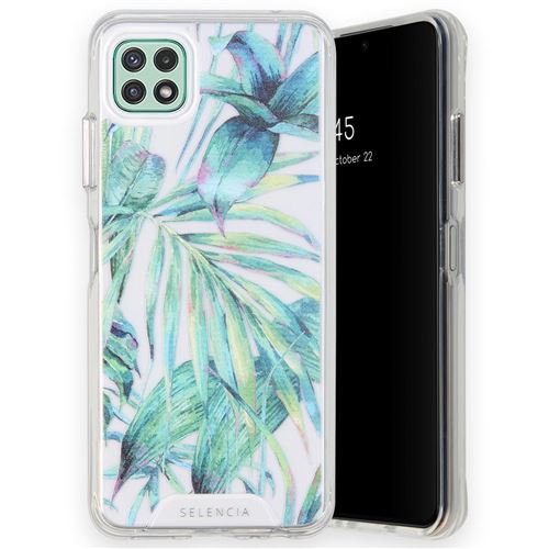 Coque pour Samsung Galaxy A22 (5G) Coque rigide,Coque Plastique Design Feuilles de la jungle Multicolore Selencia