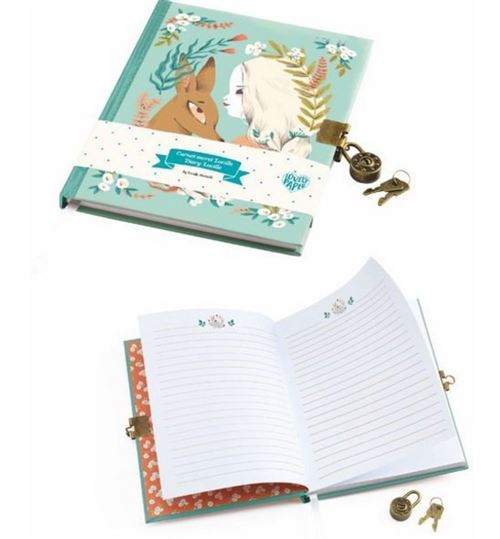 Carnet secret Djeco collection Lucille Bleu aqua