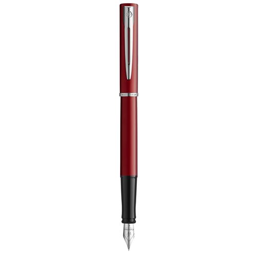 Waterman Graduate Allure Stylo Plume, Laque Rouge Satinée, Plume Fine, Cartouche Encre Bleu, Coffret Cadeau