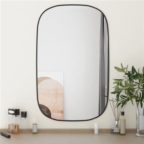 VIDAXL - Miroir Mural - Maquillage et Coiffeuse - 80 x 50 cm - Noir - Image 2