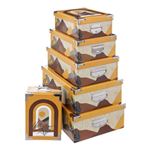 FIVE Simply Smart - Lot de 6 Boîtes de Rangement "Oasis" 48cm Multicolore