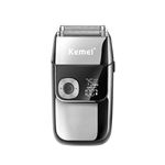Rasoir électrique à grille pour homme, tondeuse à barbe rechargeable sans fil de précision, lavable, USB - Argenté