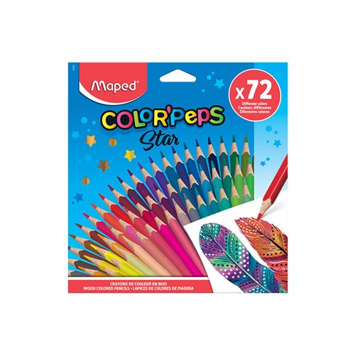 MAPED Crayon de couleur COLOR'PEPS Star, étui carton de 72 - Crayon de  couleur - Achat & prix