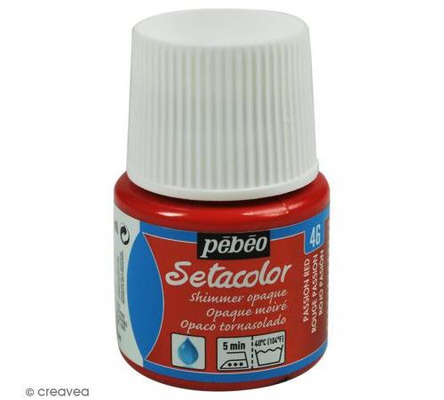 P&eacute;b&eacute;o 295046 Setacolor Opaque 1 Flacon Rouge Passion Moir&eacute; 45 ML