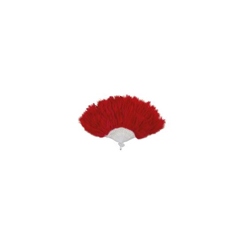 Eventail rouge en plumes de 43 cm (x1) REF/15322 - Accessoire de déguisement/fête