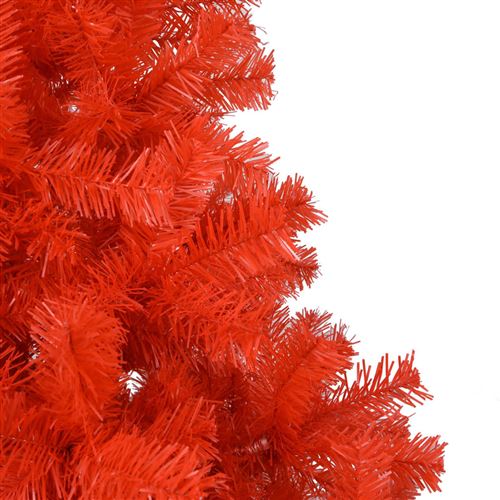vidaXL Arbre de Noël artificiel avec LED et boules Rouge 240 cm PVC