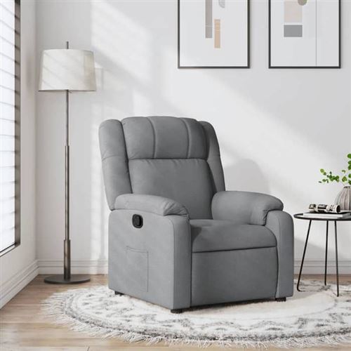 Non Communiqué Gris Vidaxl Fauteuil Inclinable, Chaise Avec Repose-Pieds, Siège Avec Dossier Et Accoudoirs, Meuble De Salle De Séjour, Moderne, 373536