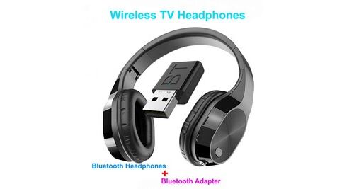 GENERIQUE - Casque TV sans fil - Bluetooth - Microphone intégré - Noir - Image 2