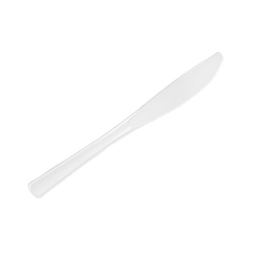 20 couteaux plastique - blanc - 143324