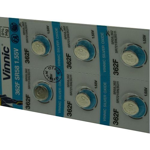 Pack de 10 piles Vinnic compatible avec VARTA V362 MF - Otech