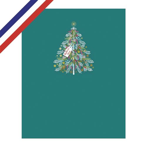 Carte double Meilleurs vœux sapin