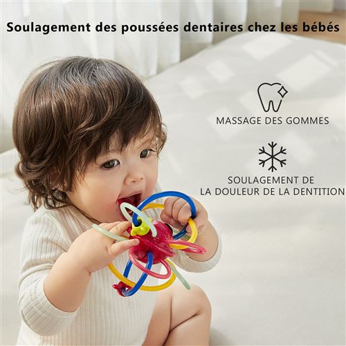 Hochet de Dentition colorés rotatifs -Bc Babycare - Jouets pour Bébé 3 mois  plus - Jouet de Dentition Sensoriel - Hochet - Achat & prix