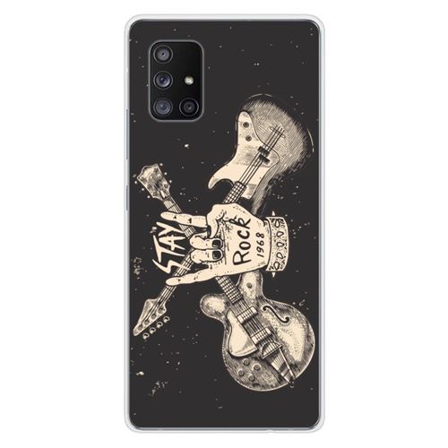 Coque en silicone imprimée compatible Samsung Galaxy A71 5G Stay rock