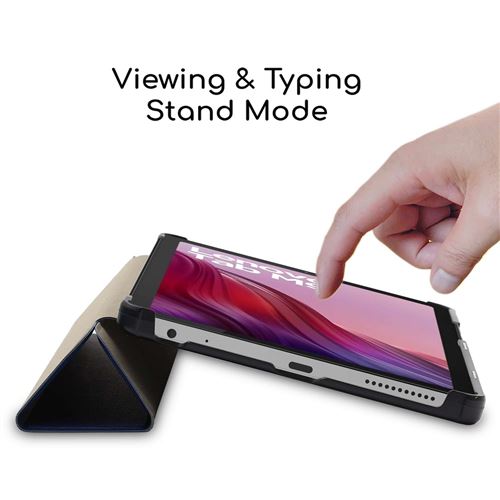 Coque Protecteur Avec Veille Auto Pour Lenovo Tab M9 (2023) - Housse PU Bleu Foncé - Neuf