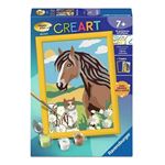 Creart Kids 18x24cm Licorne Fleurie, Des 9 Ans, Kit De Peinture Par Numéros Numéro D'art, 25834