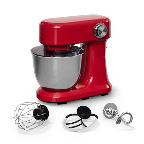 Bella Evo Robot P&acirc;tissier 1500W 5L Bol Inox 12 Vitesses Syst&egrave;me Plan&eacute;taire Robot de Cuisine Rouge