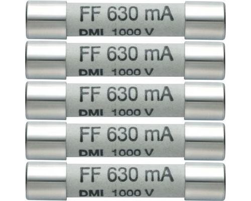 N/A testo 0590 0006 Lot de 5 fusibles de rechange 630 mA/1000 V,