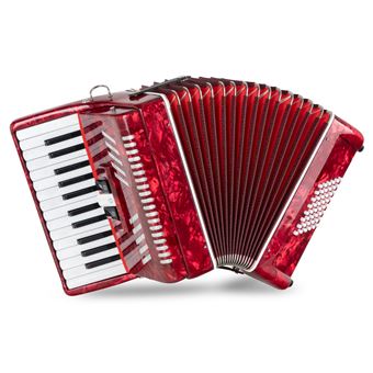 Accordéon Classic Cantabile Secondo V - 72 Basses | 34 Touches Discantus | Rouge Nacré | 7,6 Kg
