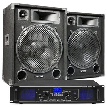 MAX15 Combinaison d'enceintes DJ et d'amplificateurs Bluetooth 2000W - idéal pour animer vos soirées - 1