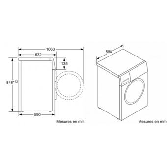 SIEMENS Lave linge Frontal WM16XMH2FF IQ700, 10kg, 1600 trs/min