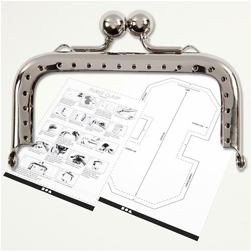 Creotime ensemble boucle de portefeuille argent 8 cm