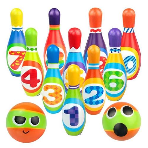 Jeu Quilles Exterieur Enfant, MARSEE 10 Bowling et 2 Boules de Bowling