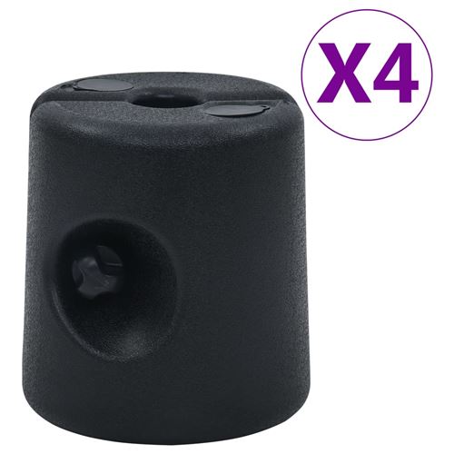 Poids de tonnelle 4 pcs PE - Noir