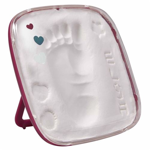 Baby Art Hello Baby Kit d'empreintes de pied Burgundy Rouge 3601092600